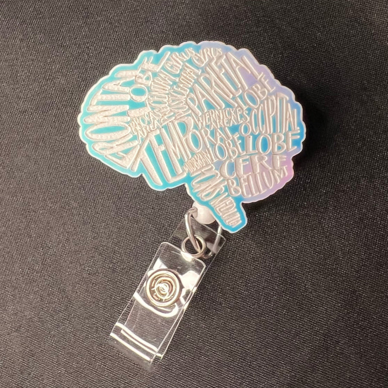 Color Shift Badge Reel: Typographical Brain
