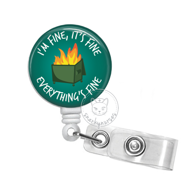 Badge Reel: Dumpster Fire - Multiple Colors