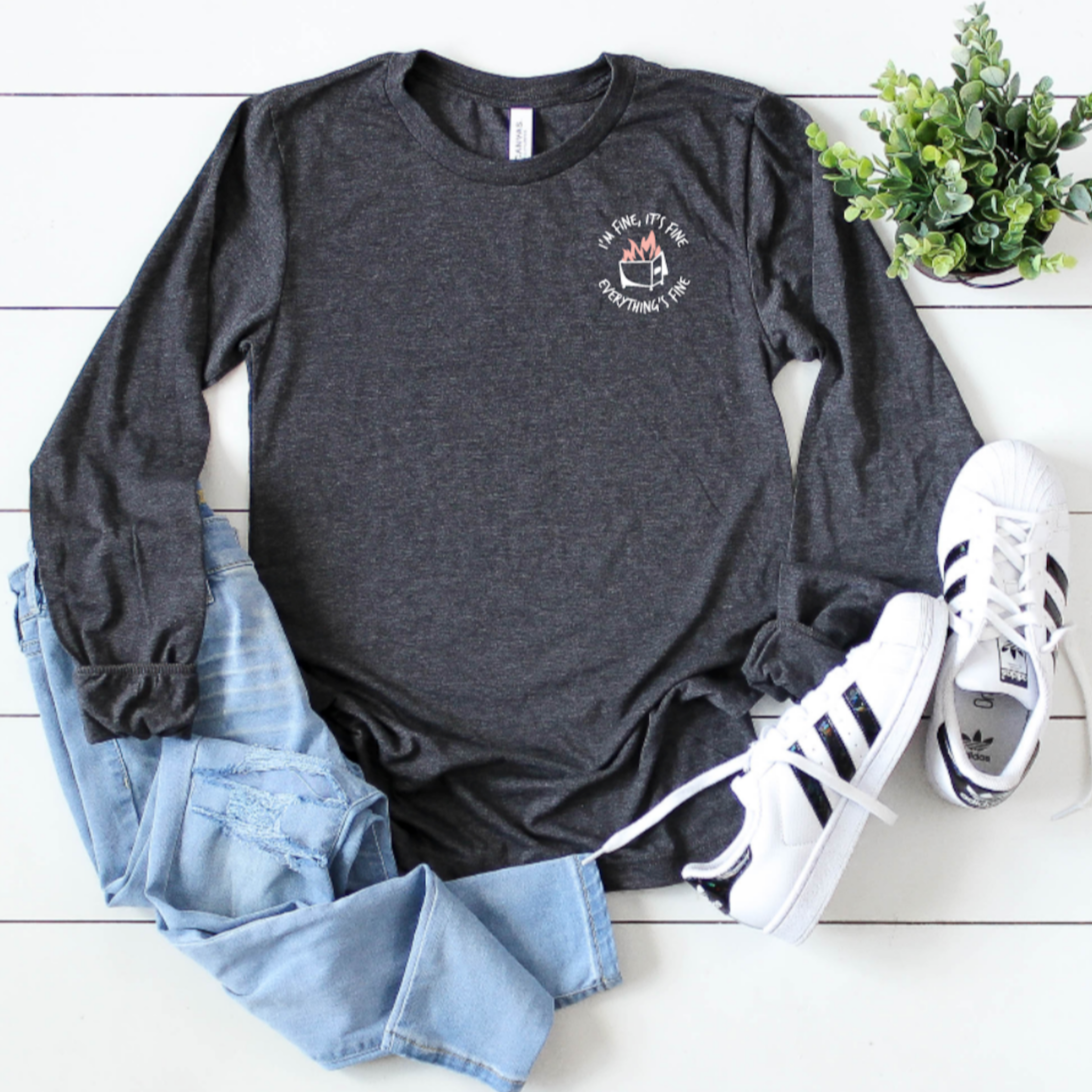 Dumpster Fire Long Sleeve - Left Chest