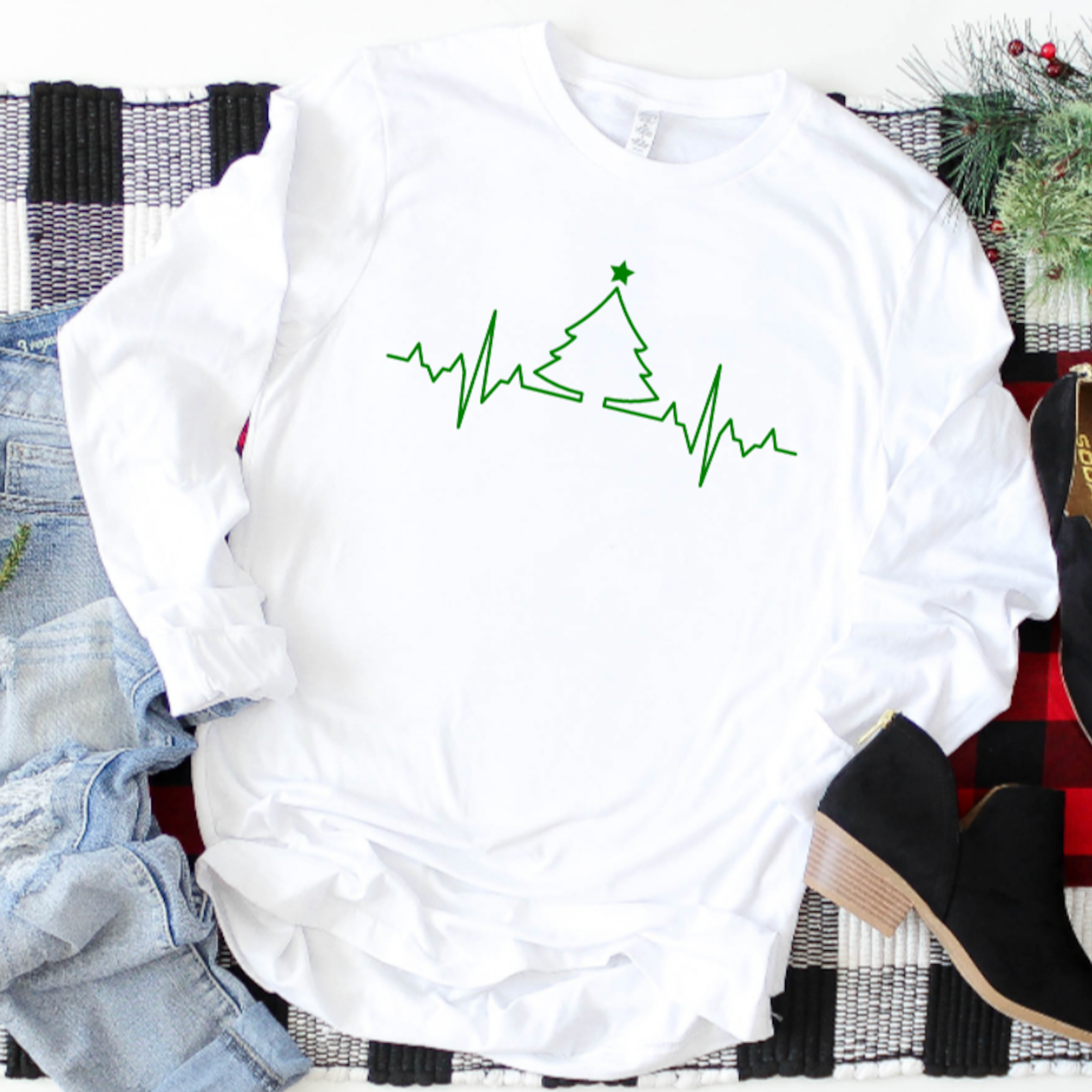 EKG Christmas Tree - Long Sleeve