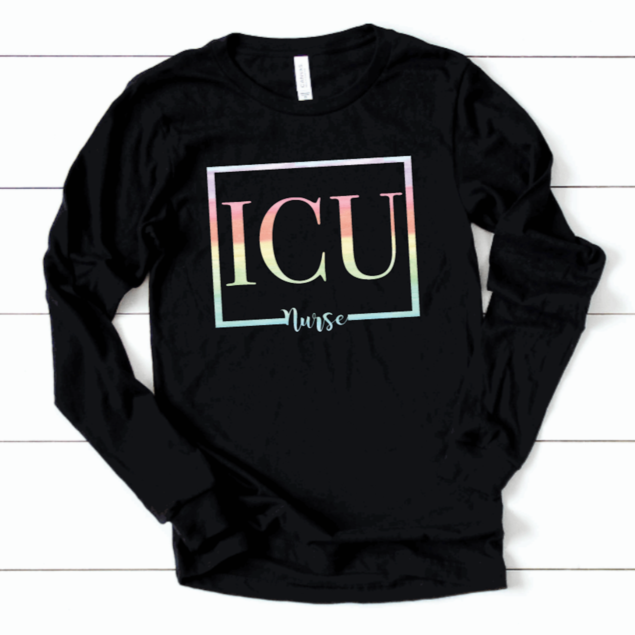 ICU Nurse Watercolor - Long Sleeve