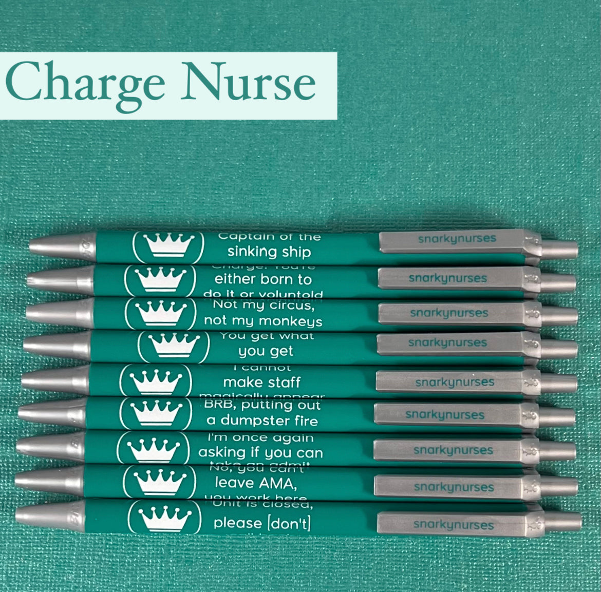 Snarky Pens: Charge Nurse - Set of 9 Pens