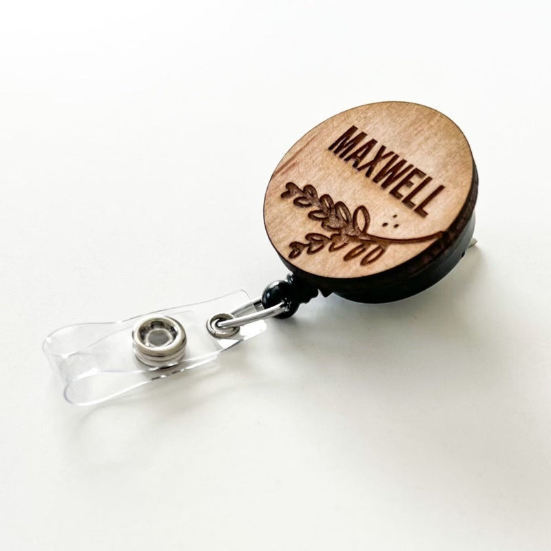 Wooden Badge Reel: Personalize!