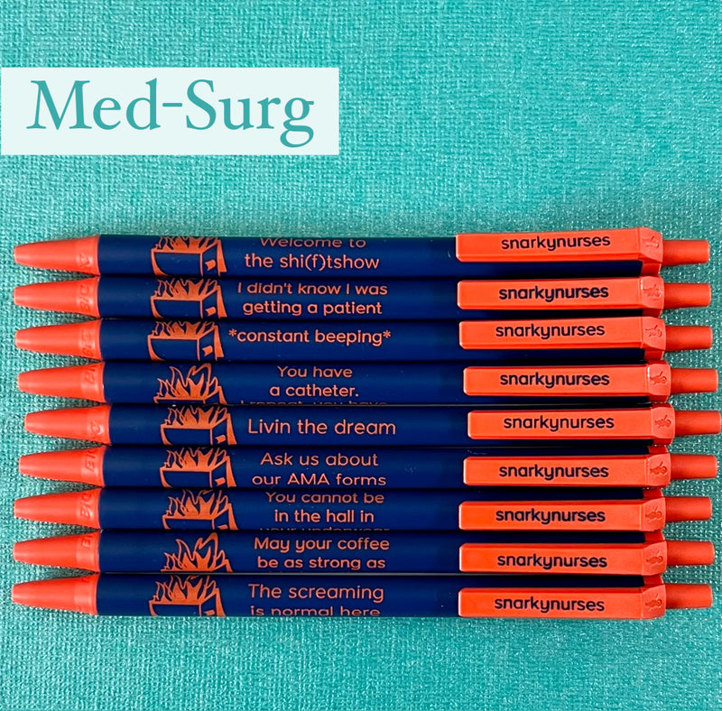 Snarky Pens: Med-Surg (Set of 9 Pens)
