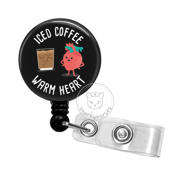 Iced Coffee Badge Reel Cappuccino Badge Felt Badge Reel Cute Badge