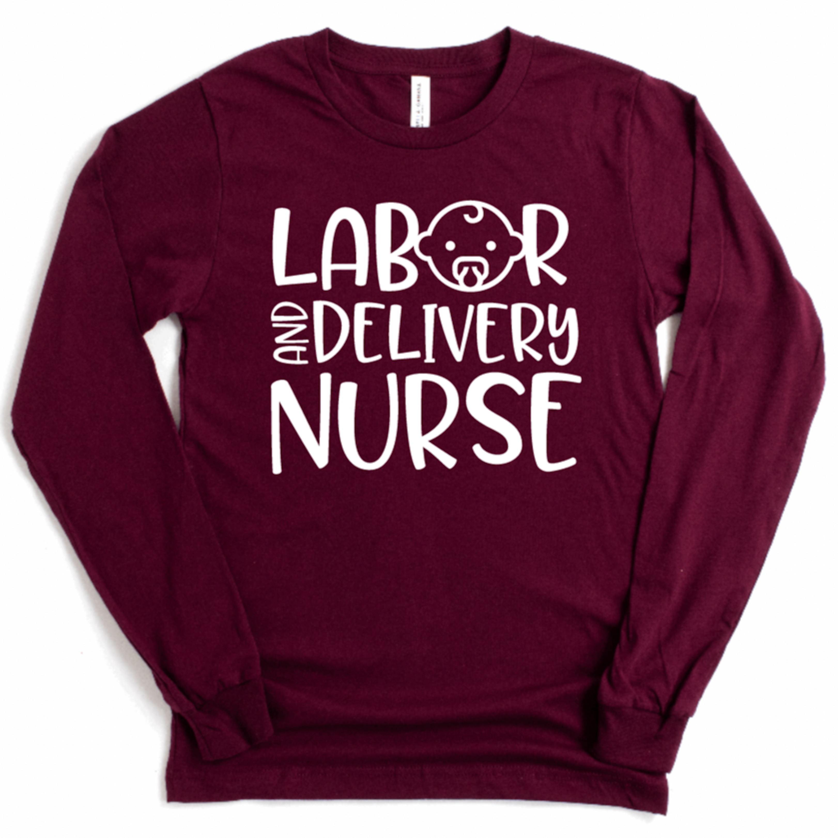 Labor & Delivery Nurse (With Baby) - Long Sleeve