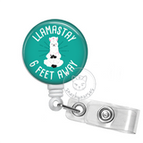 Badge Reel: Llamastay 6 Feet Away