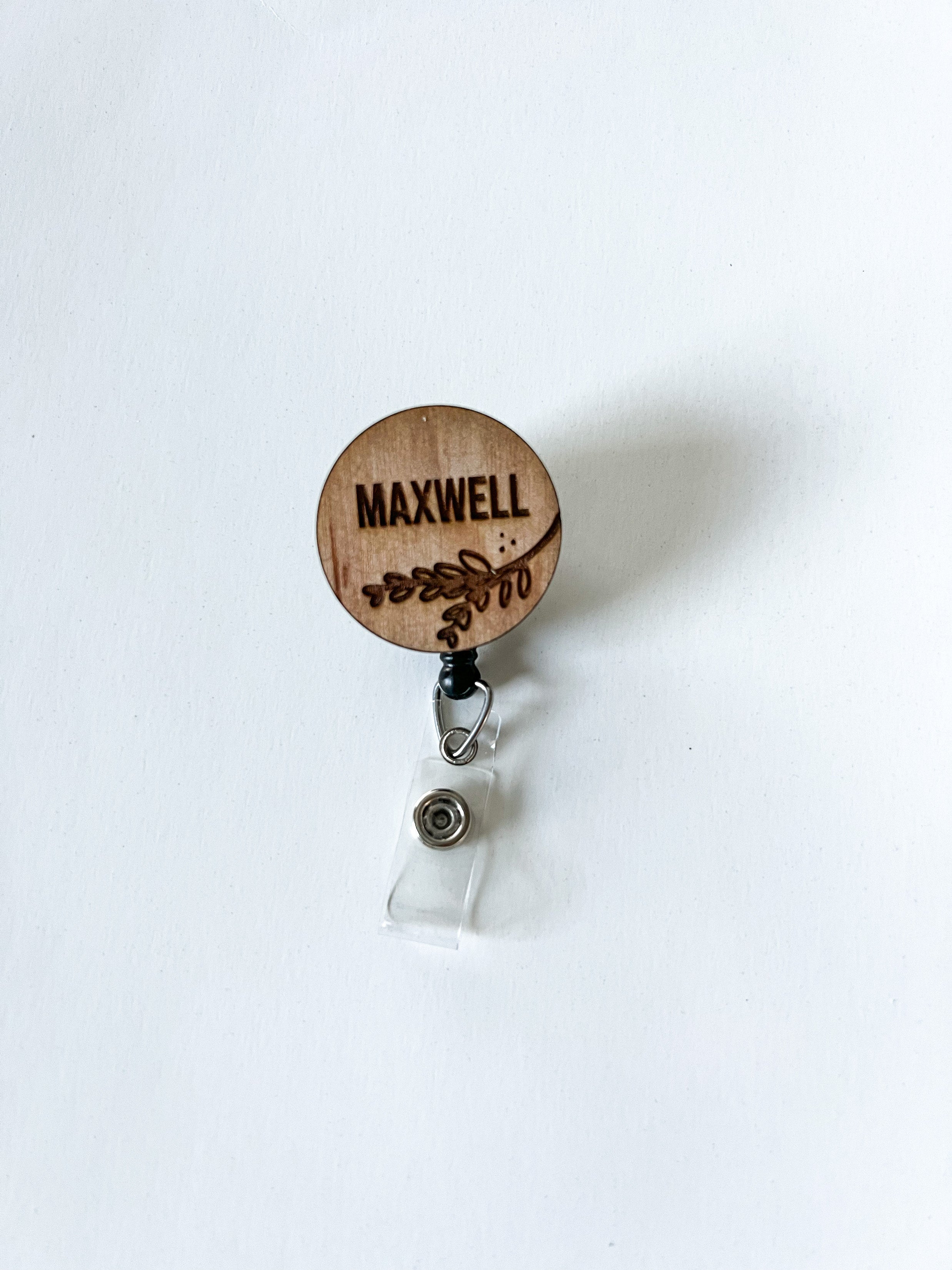 Wooden Badge Reel: Personalize!