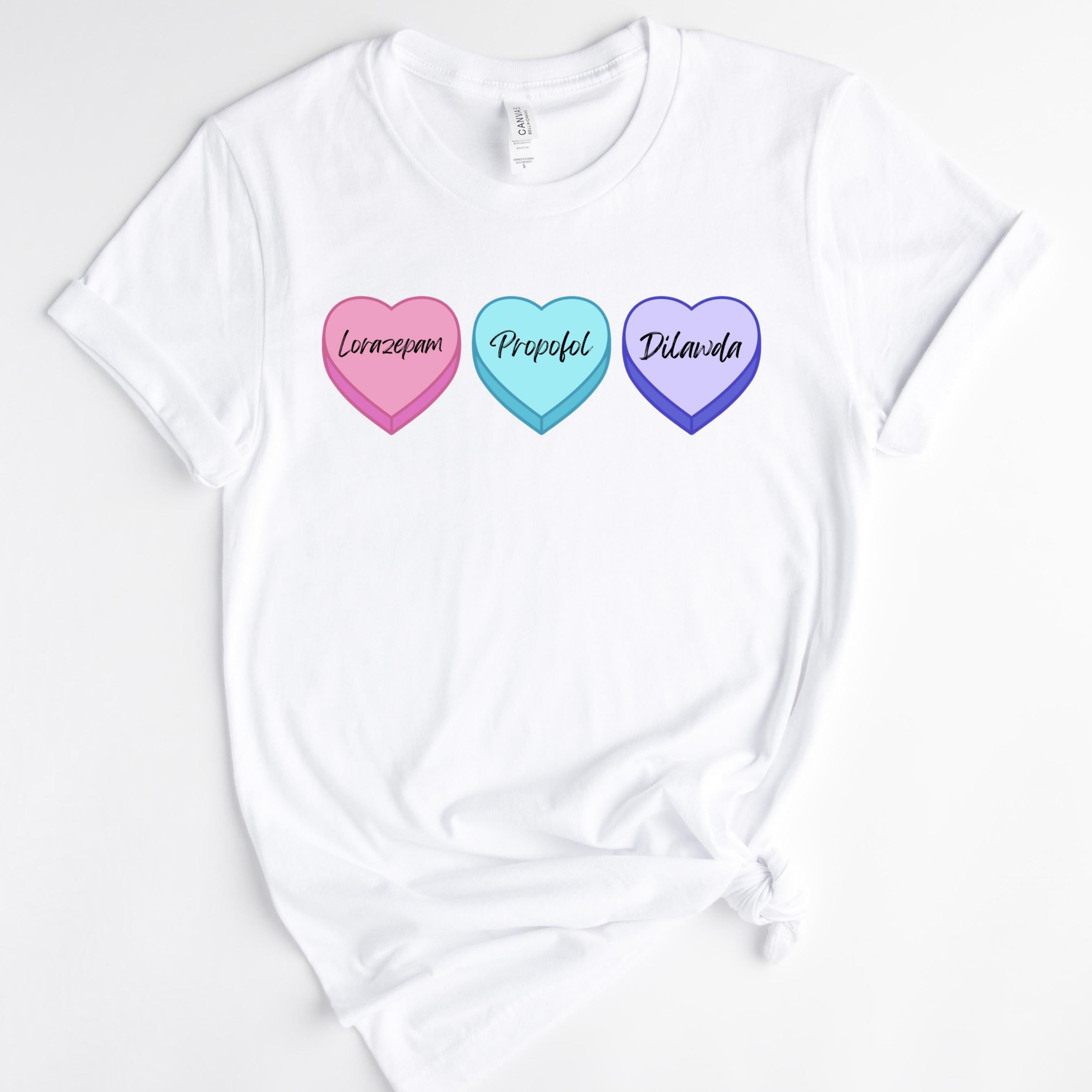 Med Conversation Hearts - Lorazepam, Propofol, Dilawda