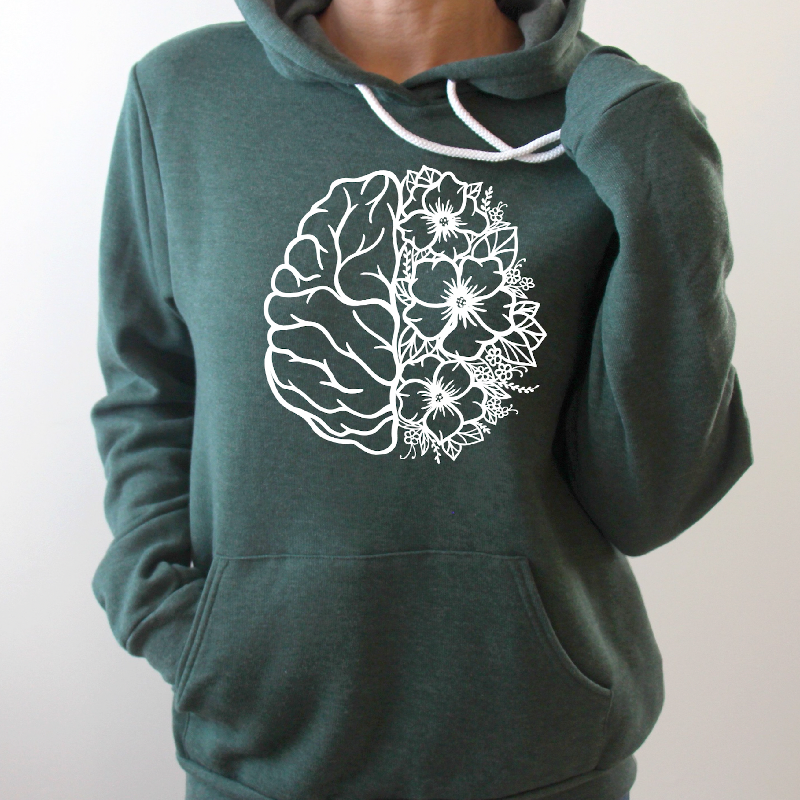 Hoodie: Floral Brain