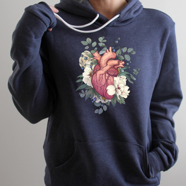 Hoodie: Floral Heart