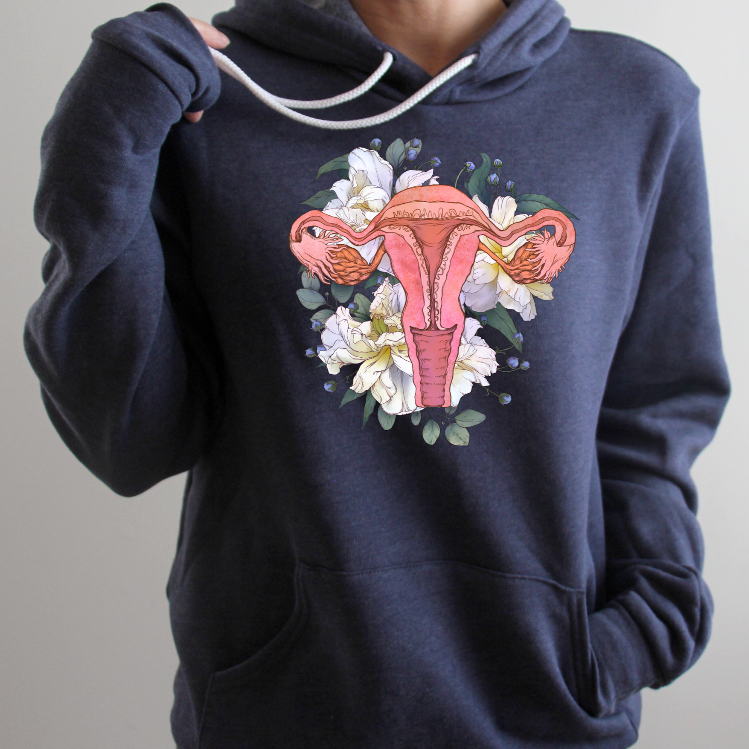 Hoodie: Floral Uterus