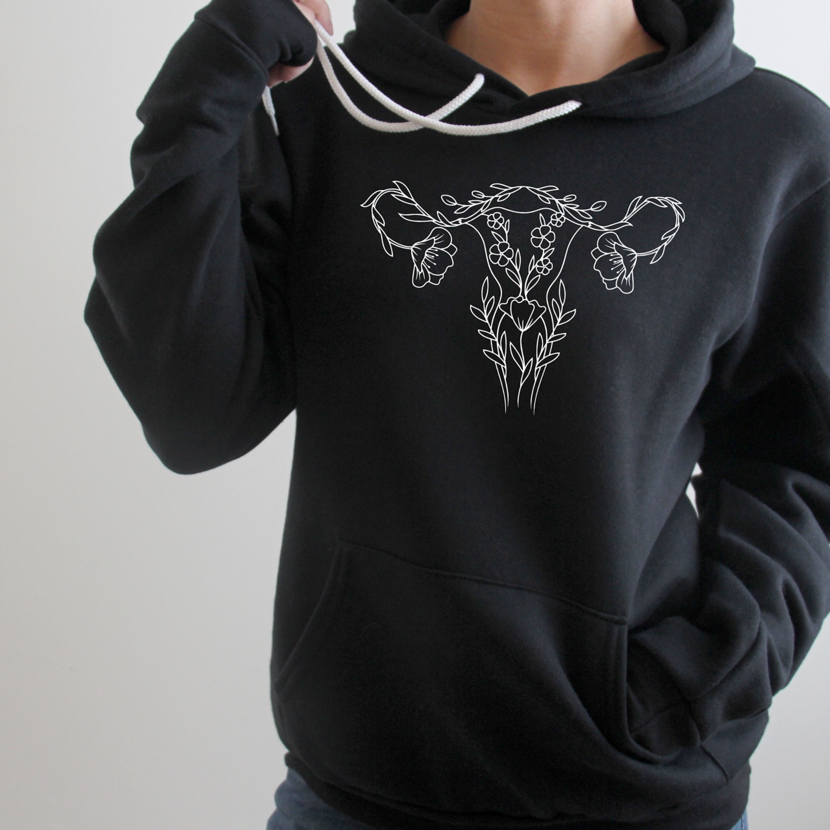Hoodie: Floral Uterus