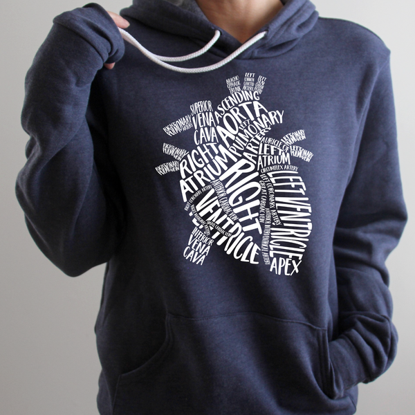 Hoodie: Typographical Heart