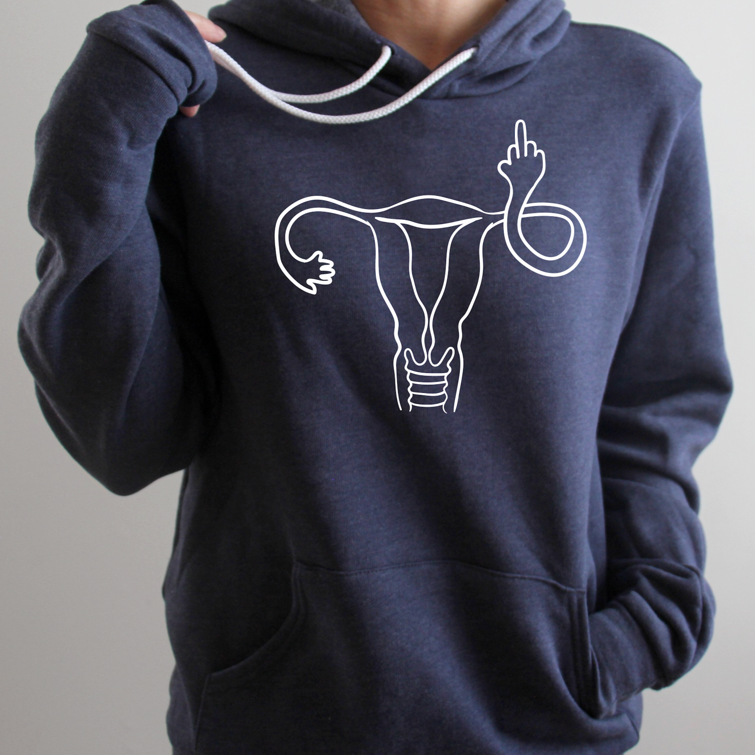 Hoodie: Middle Finger Uterus