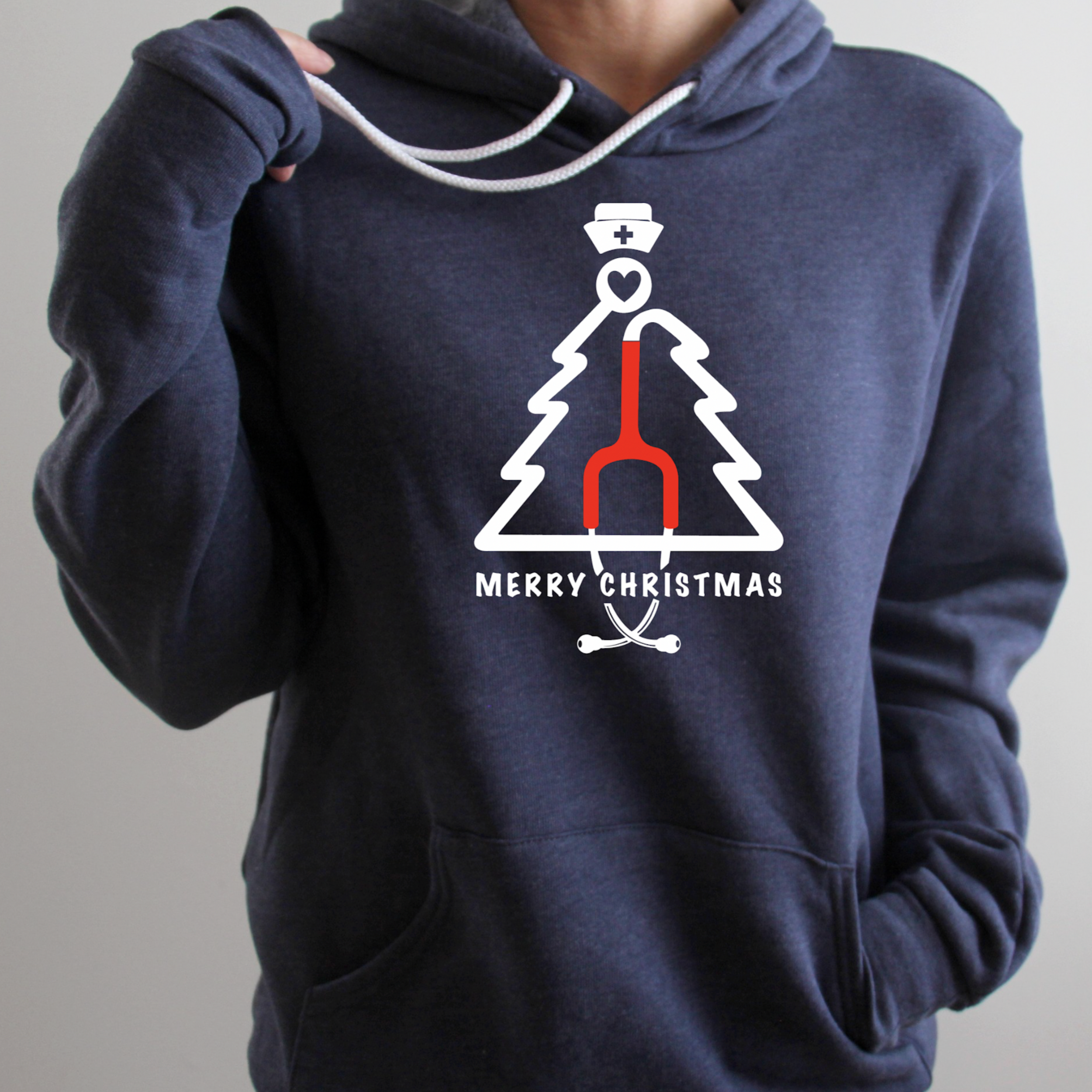Hoodie: Stethoscope Christmas Tree