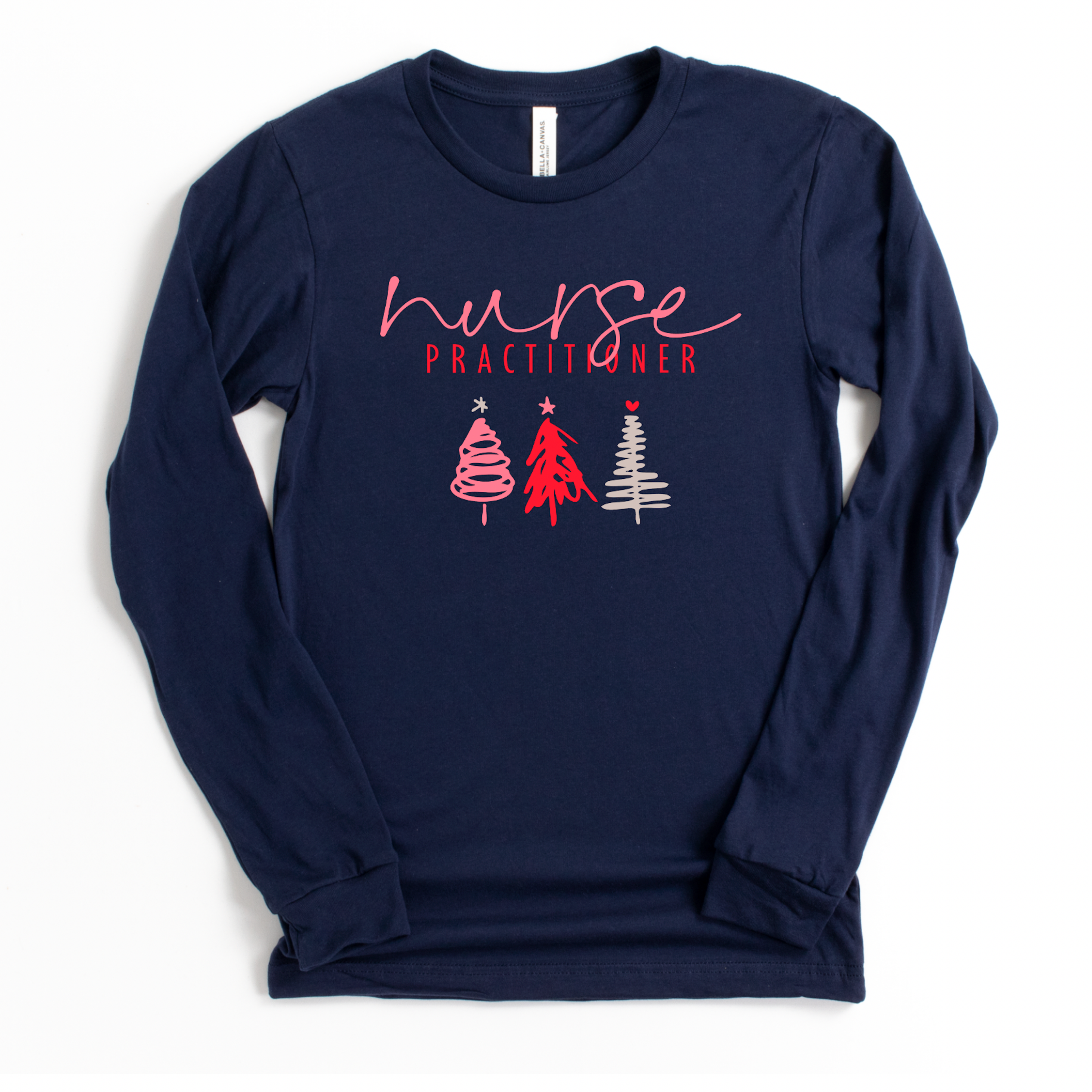 Nurse Practitioner Holiday Trees - Long Sleeve