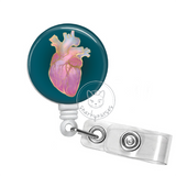 Badge Reel: Rose Opal Heart