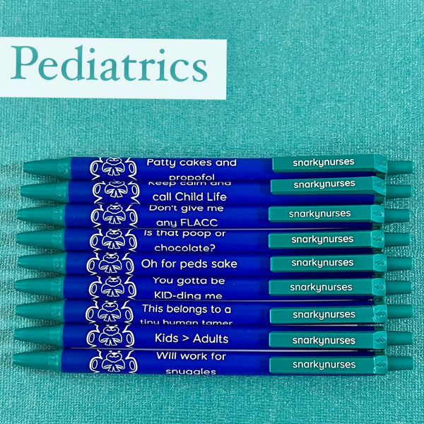 Snarky Pens: Pediatrics (Set of 9 Pens)