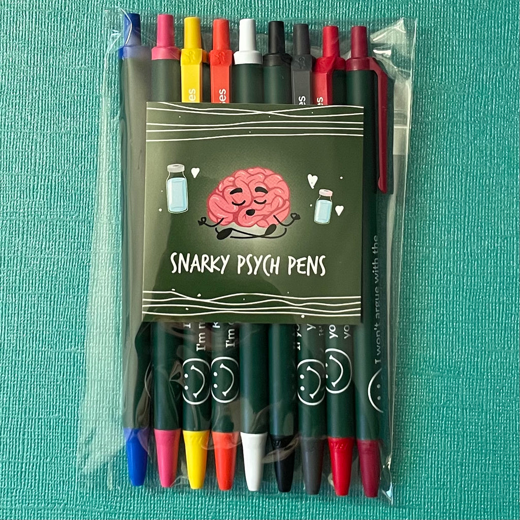 Snarky Pens: Extra Snarky Edition, One of Each (Set of 9 Pens)