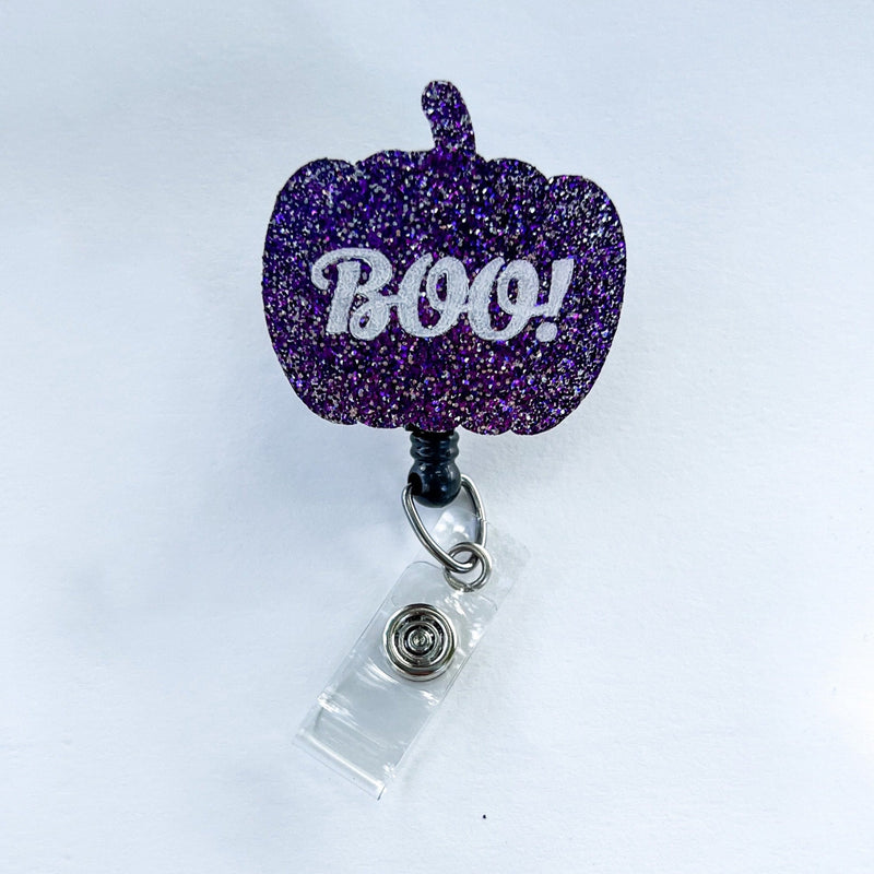 Glitter Badge Reel: Boo!