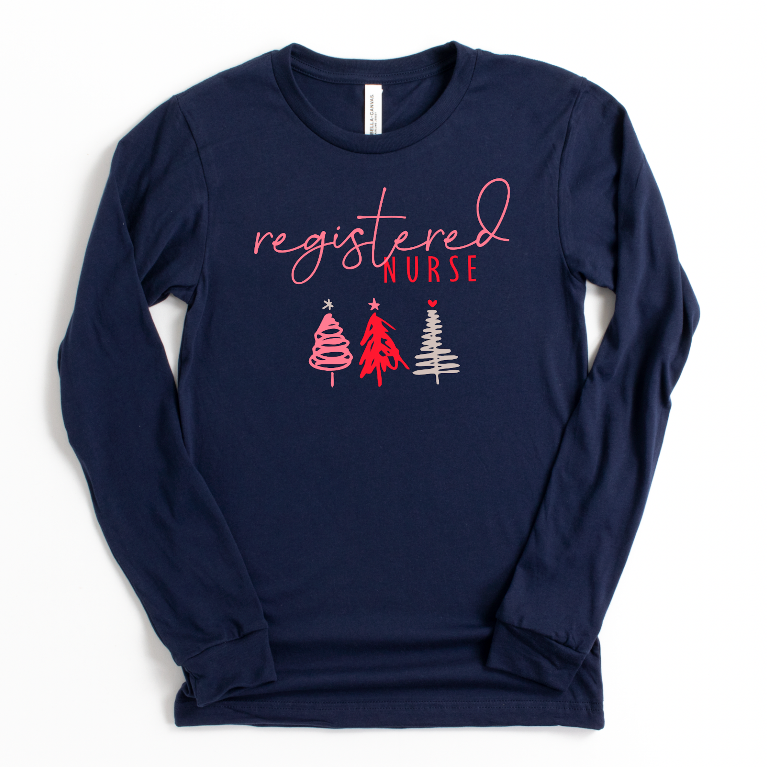 Registered Nurse Holiday Trees - Long Sleeve