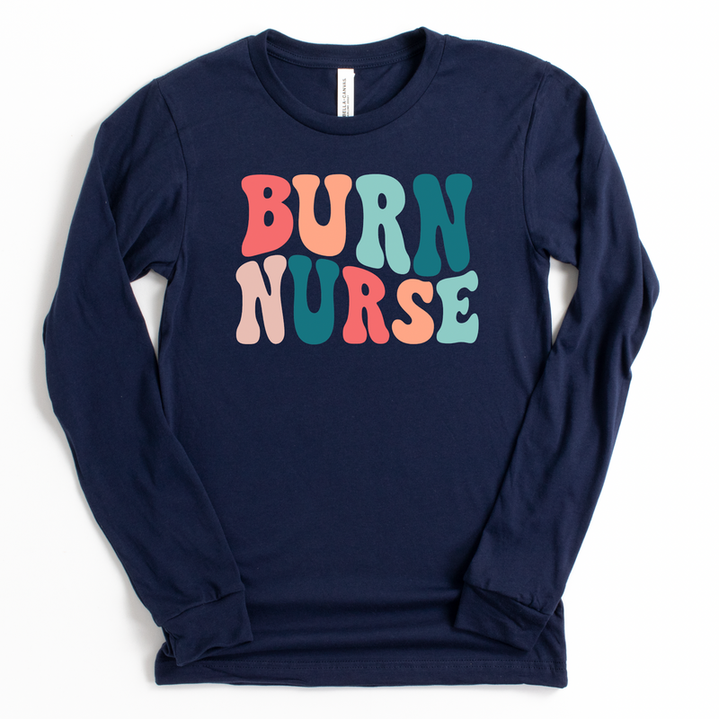 Retro Burn Nurse - Long Sleeve