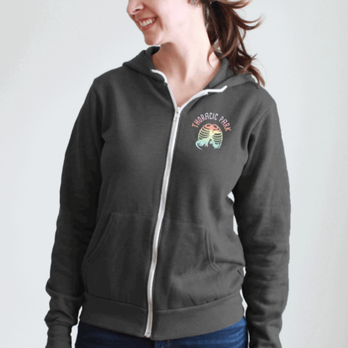 Full-Zip Hoodie: Thoracic Park [Watercolor]
