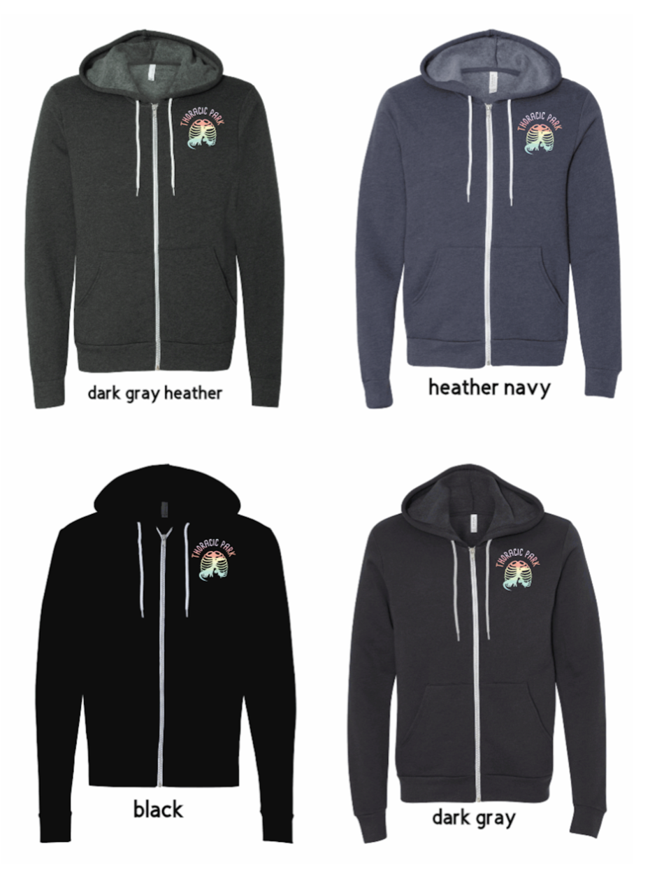 Full-Zip Hoodie: Thoracic Park [Watercolor]