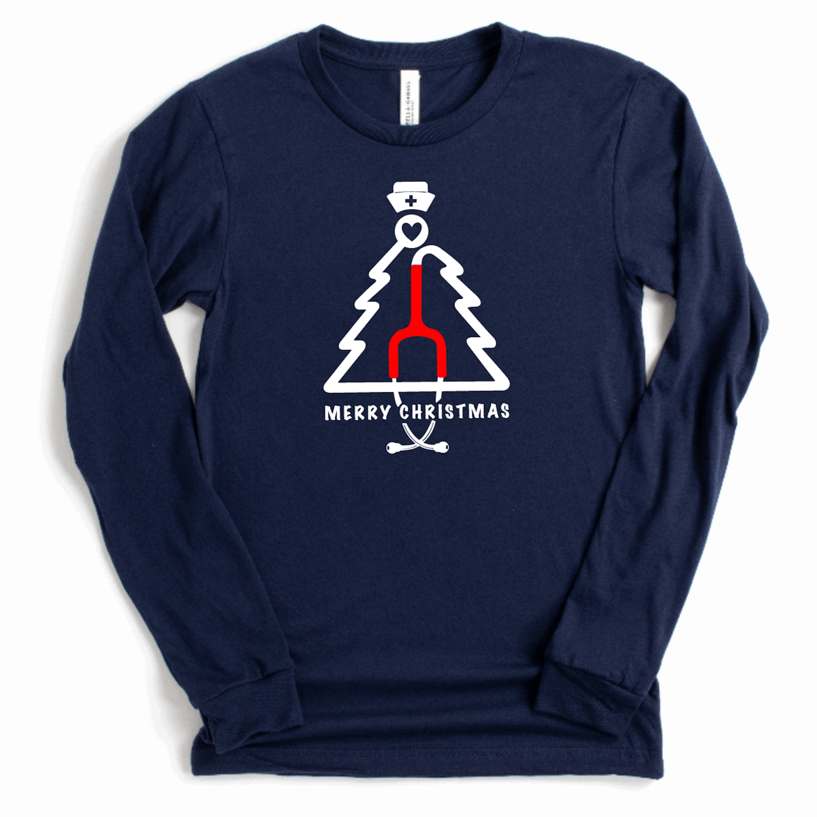 Stethoscope Christmas Tree - Long Sleeve