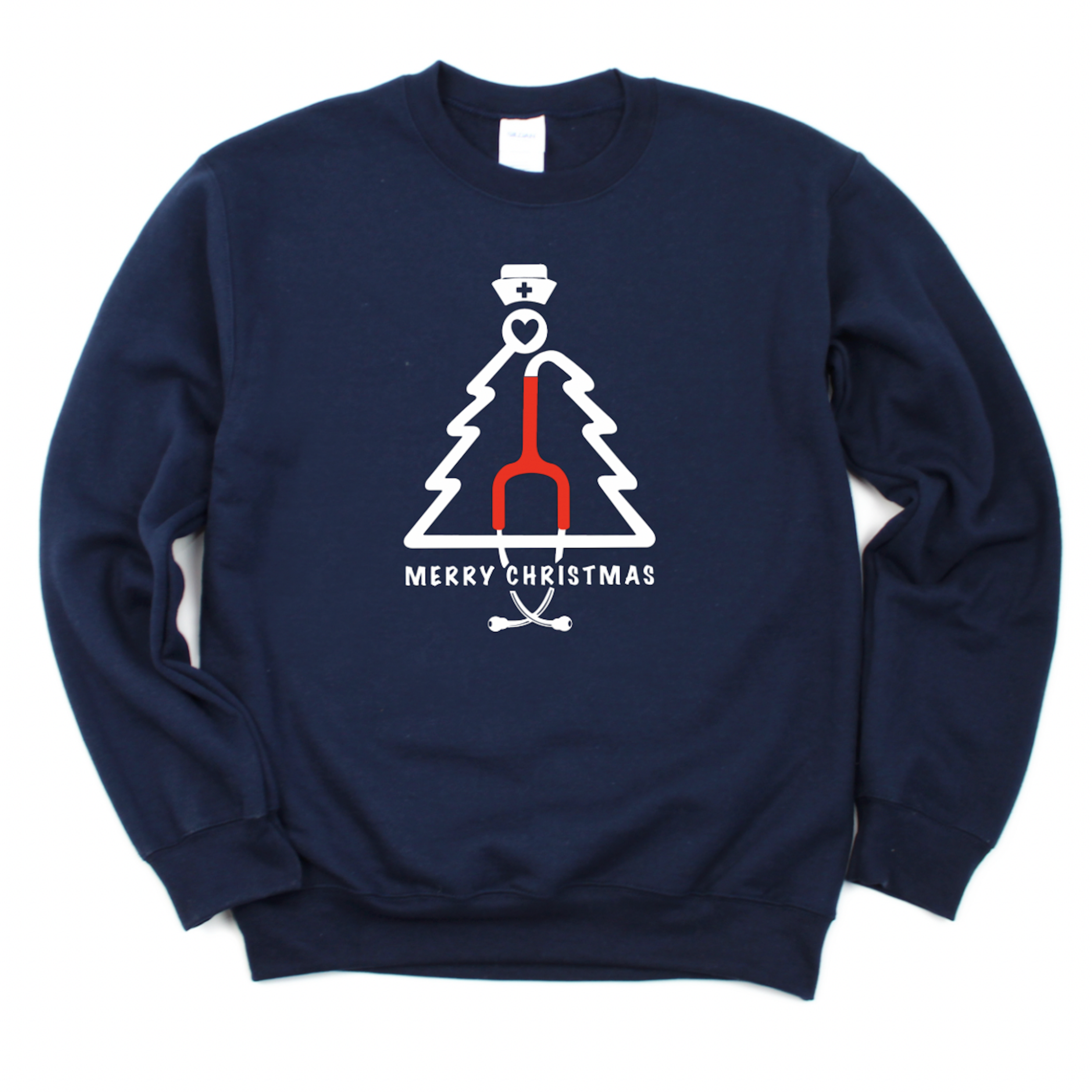 Sweatshirt: Stethoscope Christmas Tree