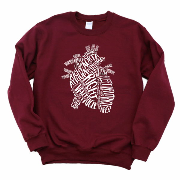 Sweatshirt: Typographical Heart