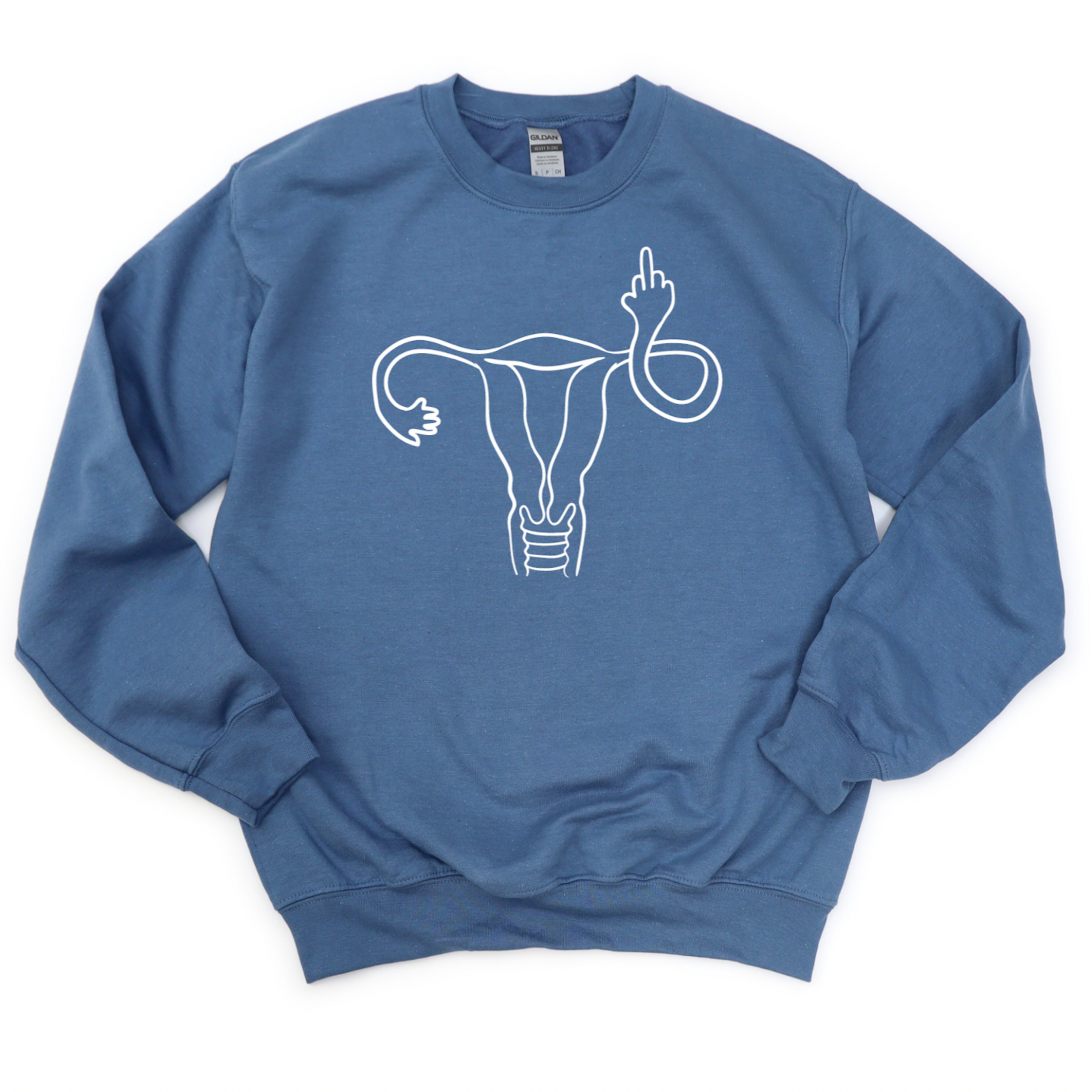 Sweatshirt: Middle Finger Uterus