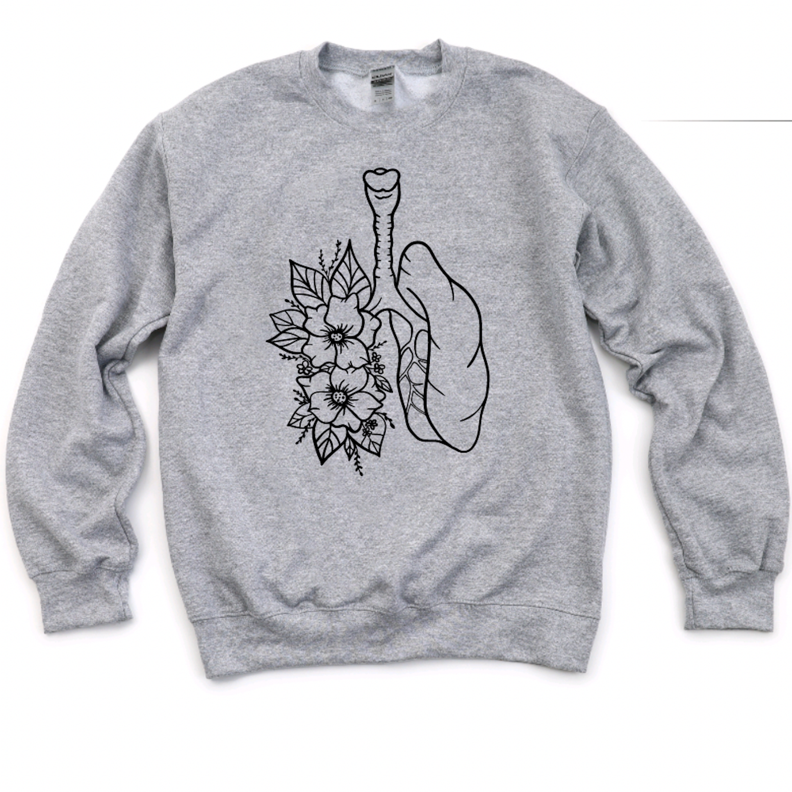 Sweatshirt: Floral Lungs