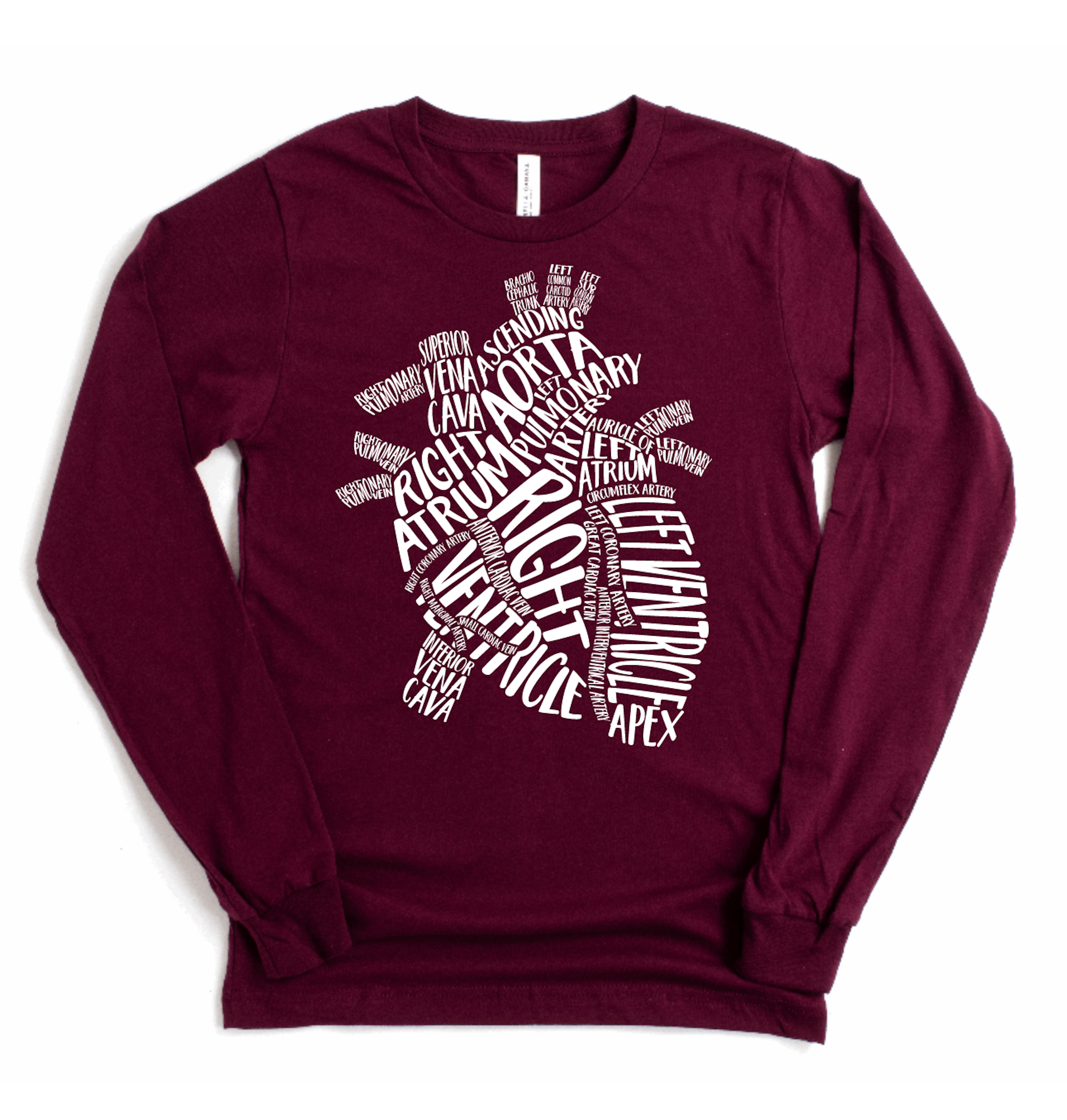 Typographical Heart - Long Sleeve