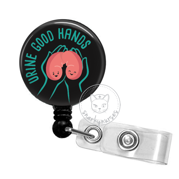 Badge Reel: Urine Good Hands