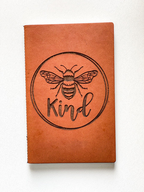 Leather Notebook: Bee Kind