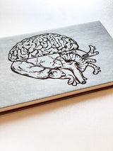 Leather Notebook: Heart & Brain