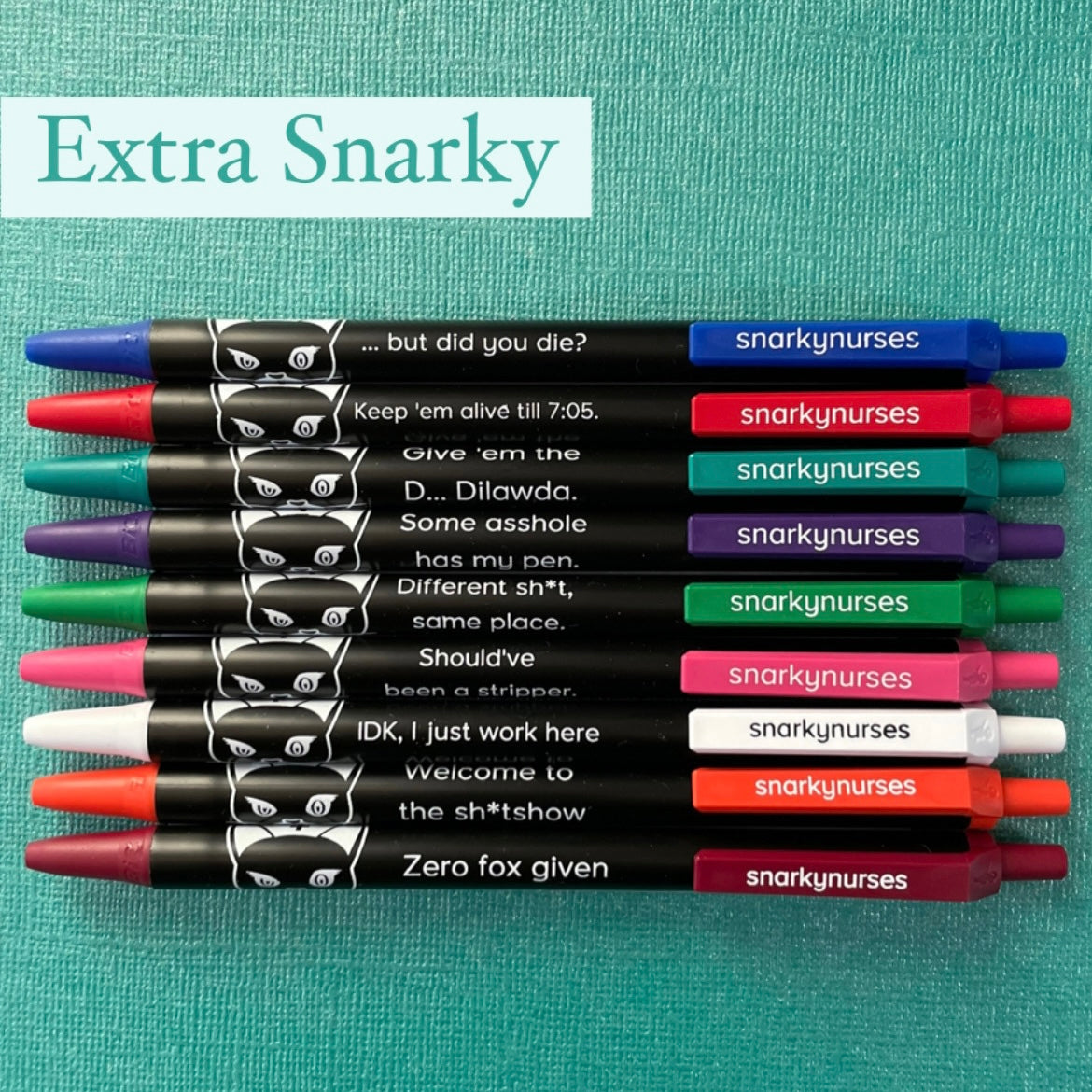 Snarky Pens: Extra Snarky Edition, One of Each (Set of 9 Pens)