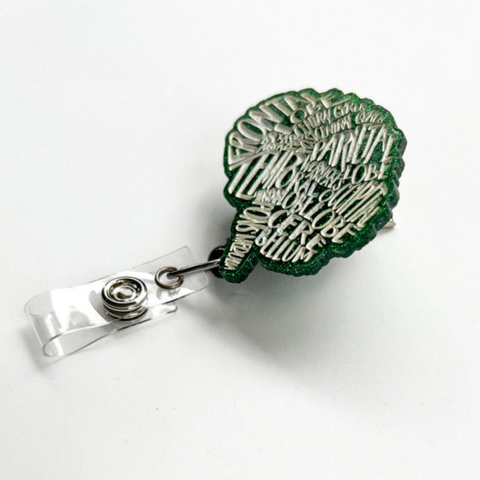 Retractable Badge Reel Glitter - Free shipping over $125