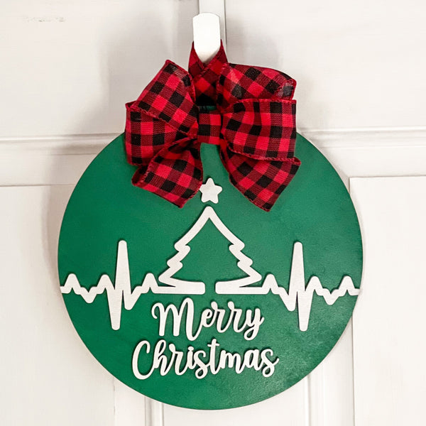 Door Hanger Sign: Merry Christmas