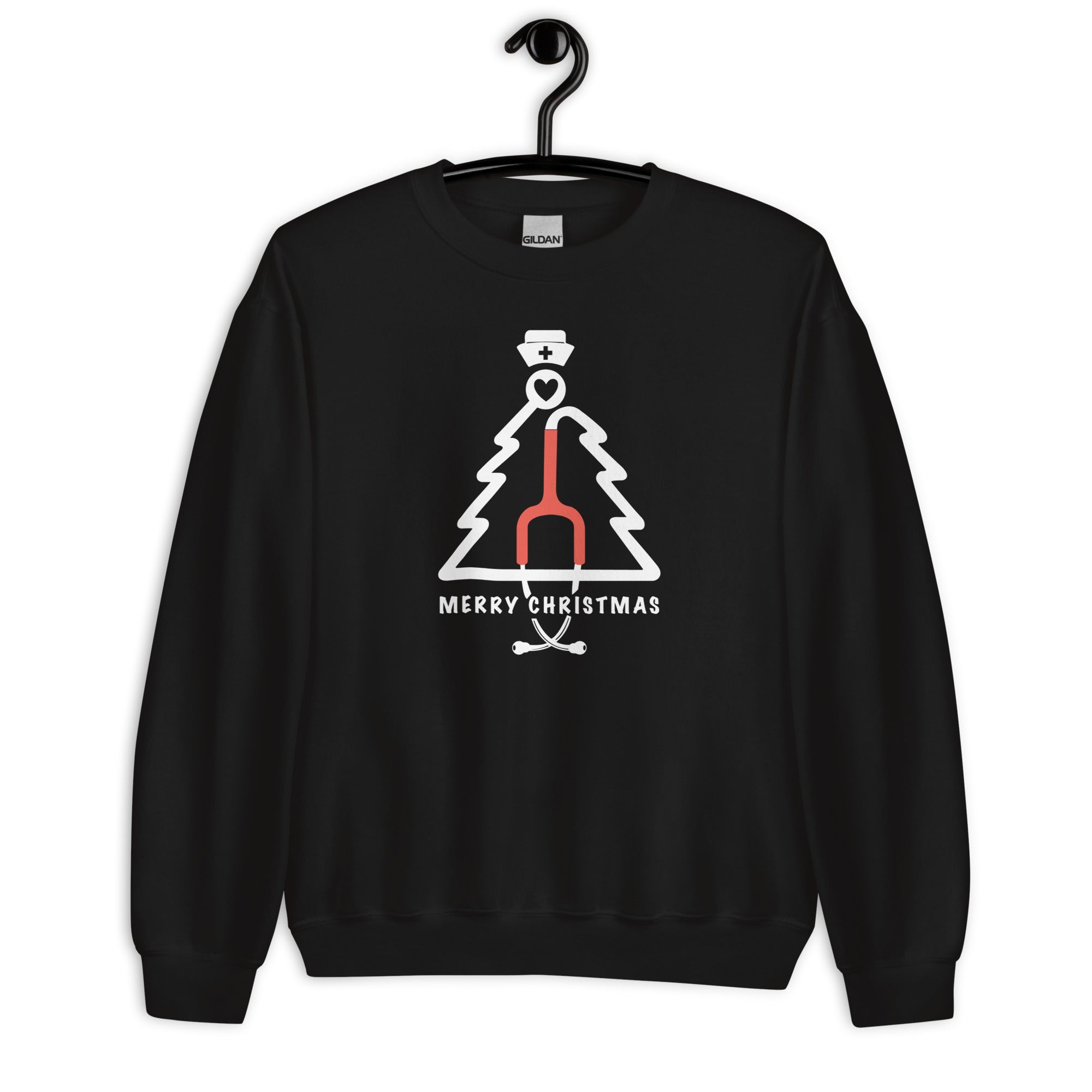 Sweatshirt: Stethoscope Christmas Tree