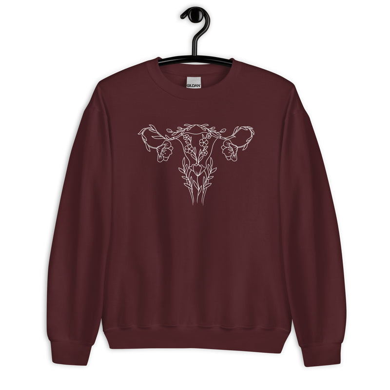 Sweatshirt: Floral Uterus