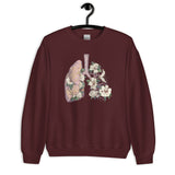 Sweatshirt: Floral Anatomical Lungs