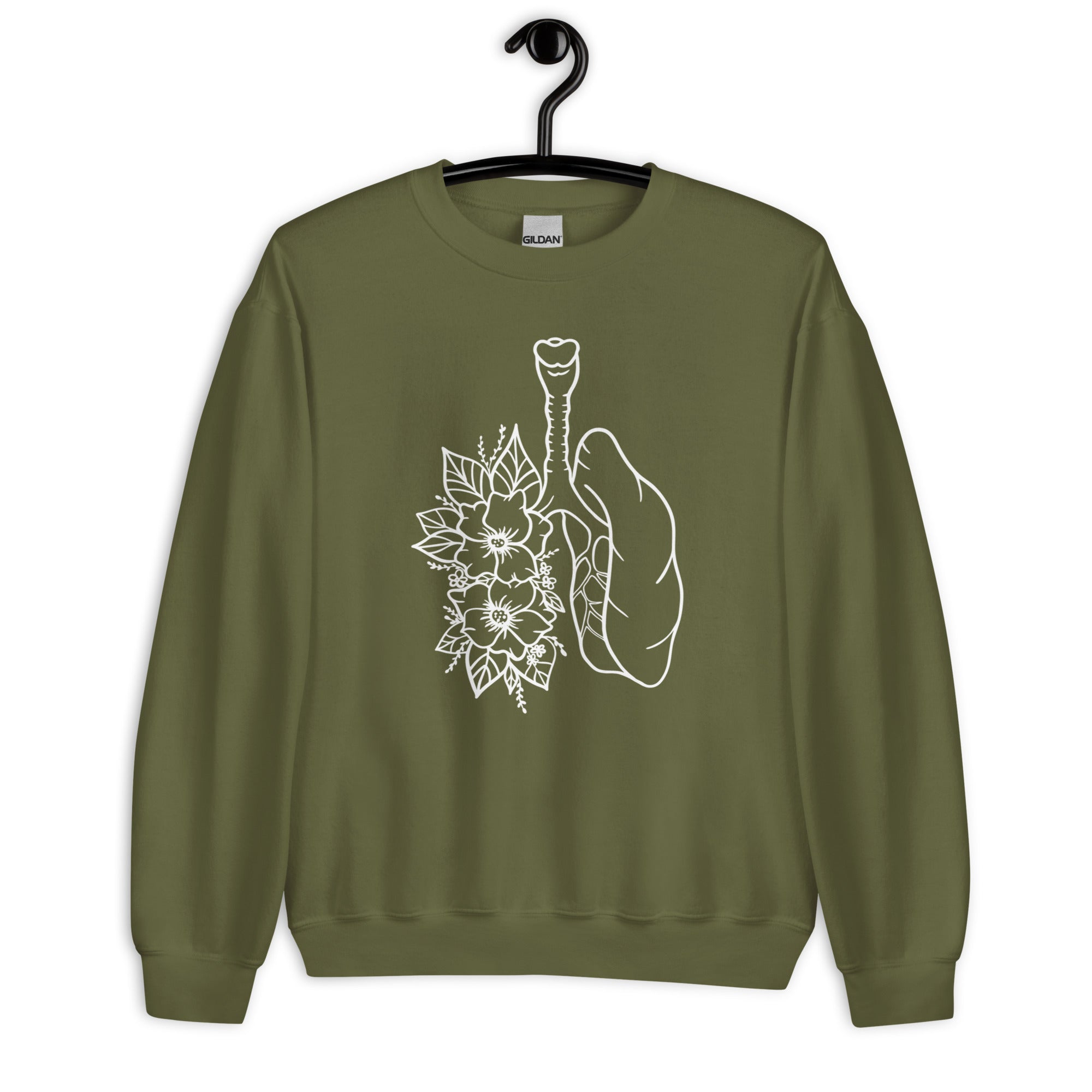 Sweatshirt: Floral Lungs