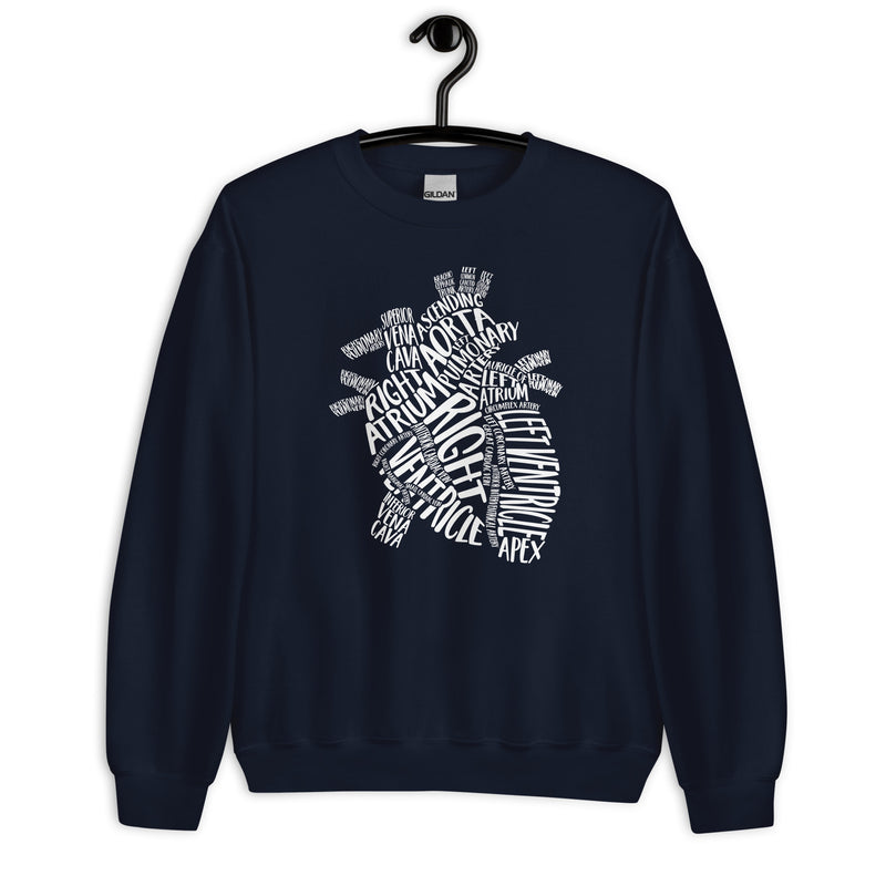 Sweatshirt: Typographical Heart