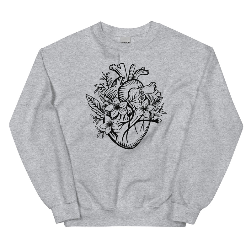 Sweatshirt: Floral Heart