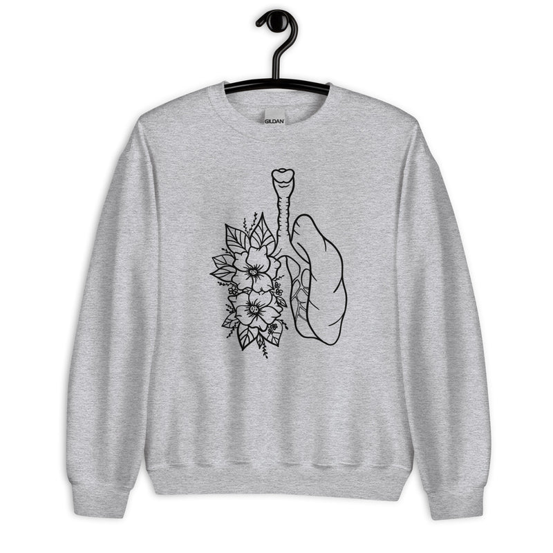 Sweatshirt: Floral Lungs