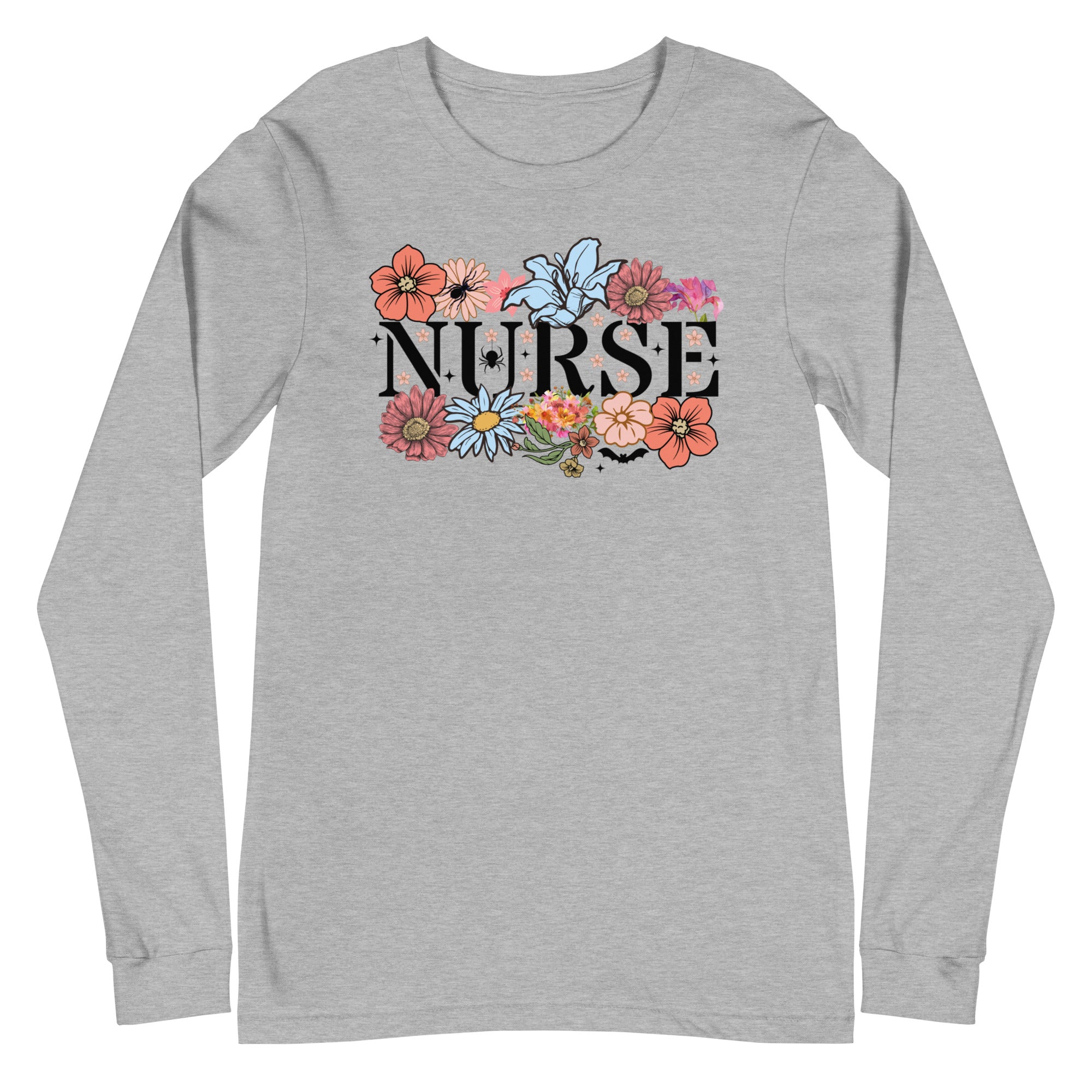 Floral Halloween Nurse - Long Sleeve