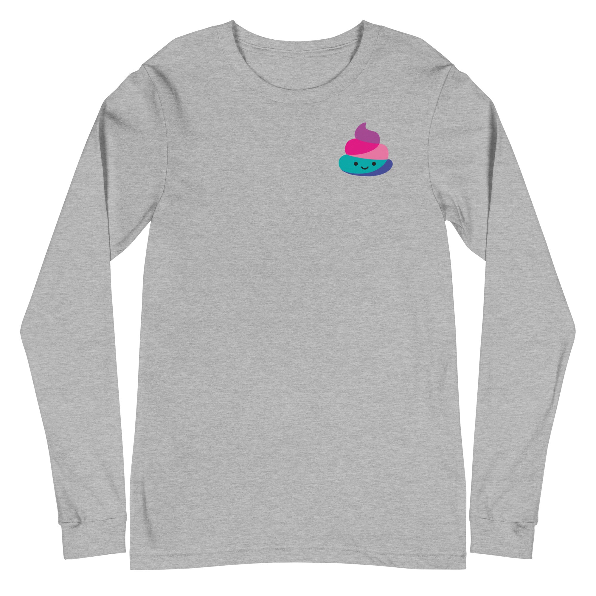 Rainbow Poo Long Sleeve - Left Chest